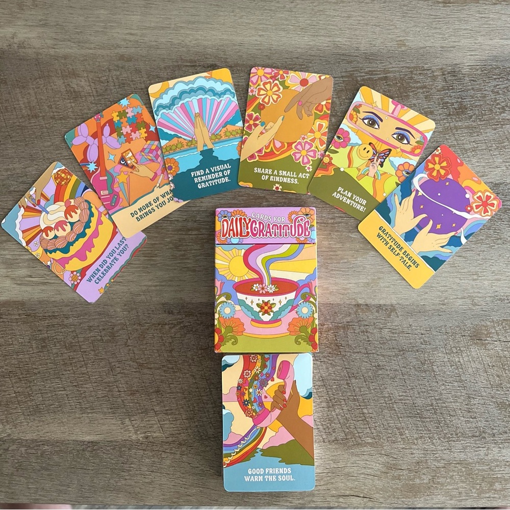 Daily Gratitude Cards Deck | Mindfulness Self-Care Gift 40 Cards